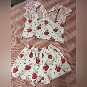 Strawberry Shortcake Short Set pjs swimsuit coverup